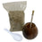 4 Pc Argentina Yerba Mate Tea Gourd Cup Straw Bombilla 6oz Leaf Bag Kit Gift Set