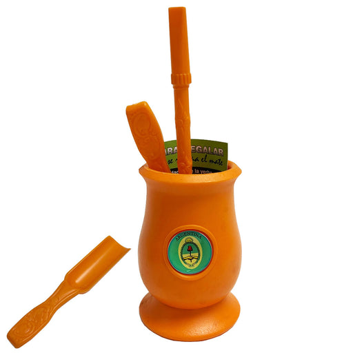 Argentina Mate Gourd Set Tea Cup Spoon Bombilla Straw Yerba Remover Gift Kit 941