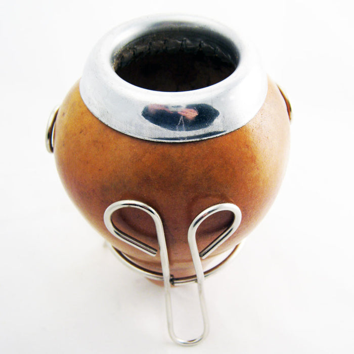 Traditional Argentine Mate with Stand easy pouring with Metalic Straw
