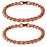 2 Pc Pure Solid Copper Bracelet Cuban Chain Curb Link Rider Bracelet Arthritis