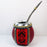 LINED IN LEATHER MATE GOURD WITH STRAW BOMBILLA YERBA TEA KIT DRINK 3259R