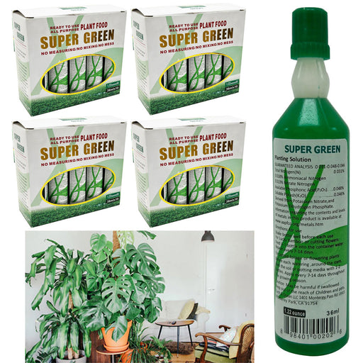 40 Pk Bulk Super Green Plant Food Nutrient Liquid Fertilizer Indoor House Plants