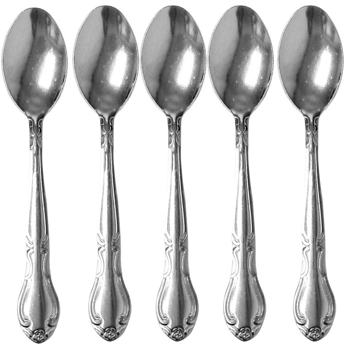 12 Pc Teaspoon Set Stainless Steel Coffee Tea Spoons Flatware Silverware Cutlery