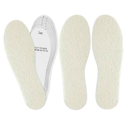 2 Pairs Men's Wool Pads Shoe Inserts Insoles Winter Boot Soft Warm Thermal Foam