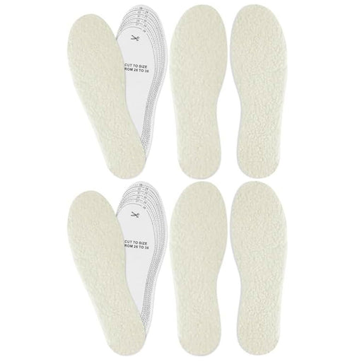 4 Pairs Men's Winter Warm Wool Insoles Pads Shoe Inserts Boot Thermal Comfort