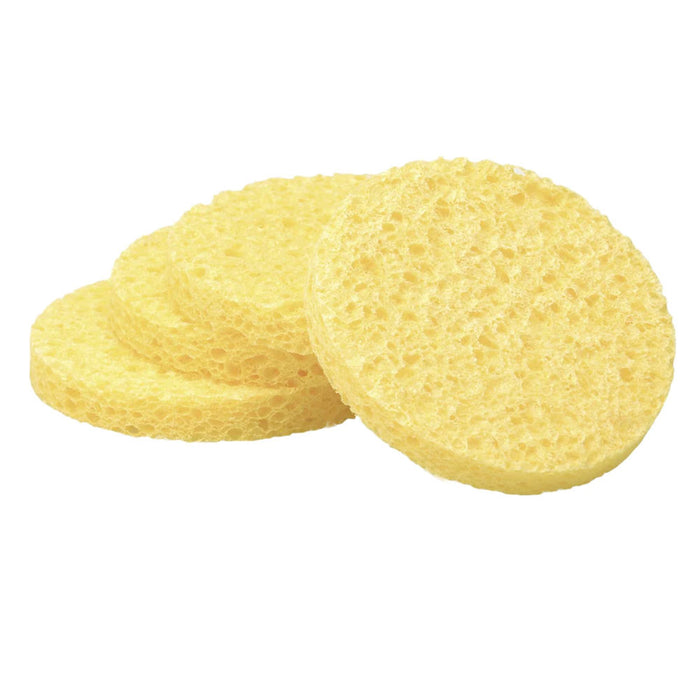 12 Pc Deep Facial Exfoliating Buff Cleansing Cellulose Sponges Gentle Scrub Pads