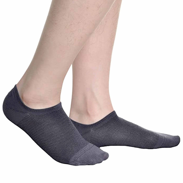 3 Pairs Invisible No Show Socks Cotton Non Slip Grip Ankle Low Cut Assorted 9-11