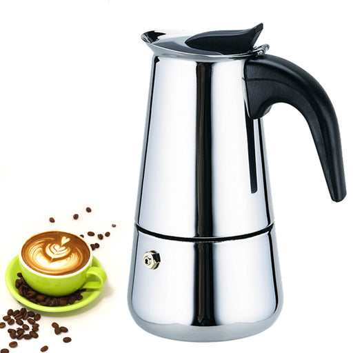Stovetop Coffee Maker Espresso Maker Stainless Steel 4Cups 32oz Moka Pot Italian
