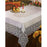 1 White Crochet Tablecloth Vintage Lace Vinyl Table Cloth Doily Rectangle 54X72