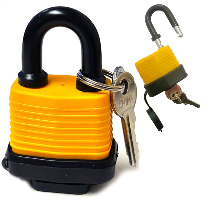 4 Pc Outdoor Heavy Duty Padlocks 30mm Waterproof Keyed Pad Locks Home Security