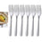 6 Salad Forks Stainless Steel 18/0 Utensils Mirror Polished Silverware Flatware