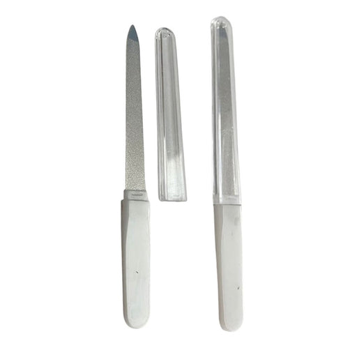 2 Pc Sapphire Nail Files With Cover Double Sided Manicure Diamond Emery Boards