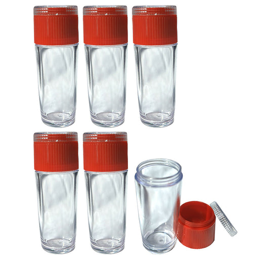 6 Portable Travel Pill Holder Water Bottle Medicine Vitamin Organizer Container
