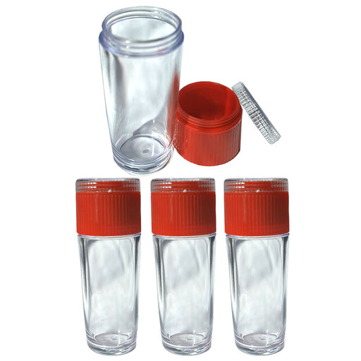 4 Pk Pill Holder Water Bottle Medicine Vitamin Organizer Container Case Travel