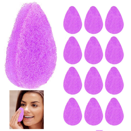 12 Pc Facial Exfoliating Buff Lavender Vitamin E Cleansing Sponges Scrubber Pads