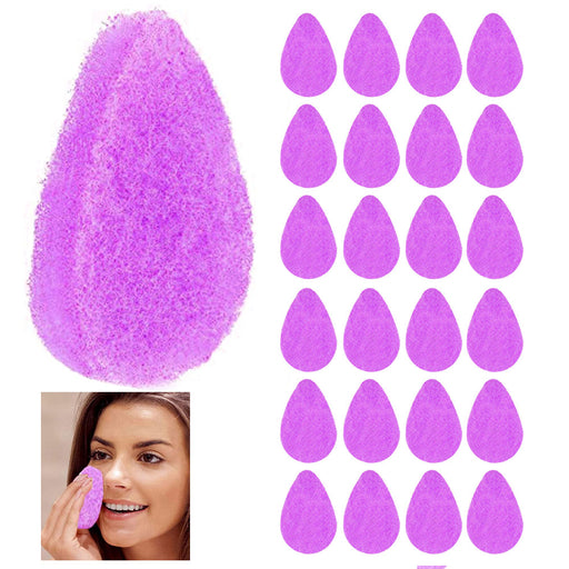 24 Face Cleansing Sponges Facial Exfoliating Buff Pads Lavender Vitamin E Scrub