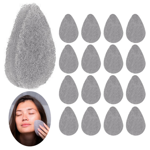 16 Face Scrubber Charcoal Infused Facial Exfoliating Buff Cleansing Sponges Pads