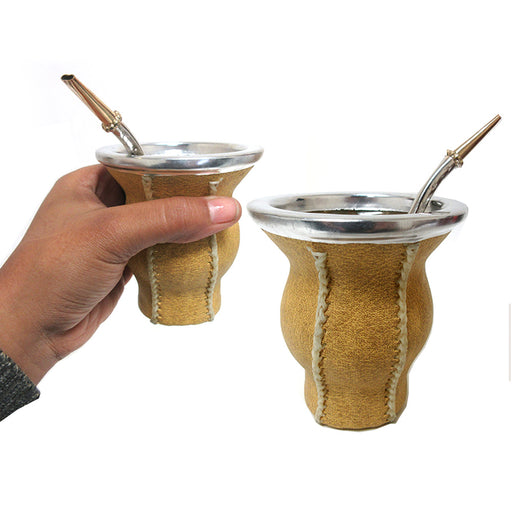 Argentina Mate Gourd Tea Glass Cup Thick Bombilla Straw Diet Drink Kit Set 3242