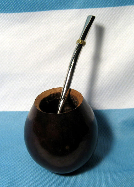 ARGENTINA WORLD CHAMPION 78 86 22 TRADITIONAL AND IMPLE MATE GOURD YERBA CUP WITH STRAW 0057 NEW SHIPS FROM USA