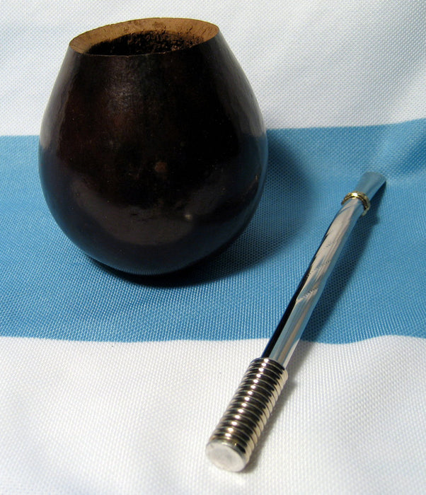 ARGENTINA WORLD CHAMPION 1978 1986 2022 SIMPLE MATE GOURD YERBA CUP WITH STRAW 0057 NEW SHIPS FROM USA
