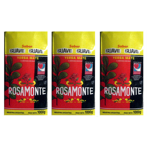 Yerba Mate Rosamonte Suave x 3 KG Argentina Tea Herbal Leaf Loose Bag 6.6 lb New