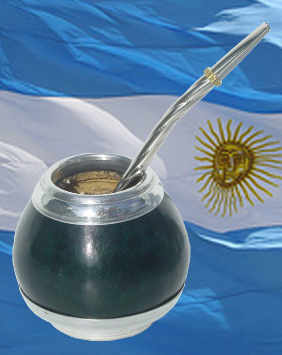ARGENTINA MATE GOURD YERBA TEA CUP STRAW BOMBILLA HERBAL SLIMMING DIET KIT 0252