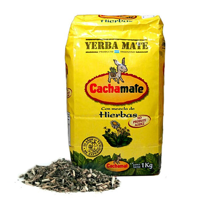 Yerba Mate Argentina Green Tea 1 Kg Natural Loose Leaf Herbal Drinking Cachamate