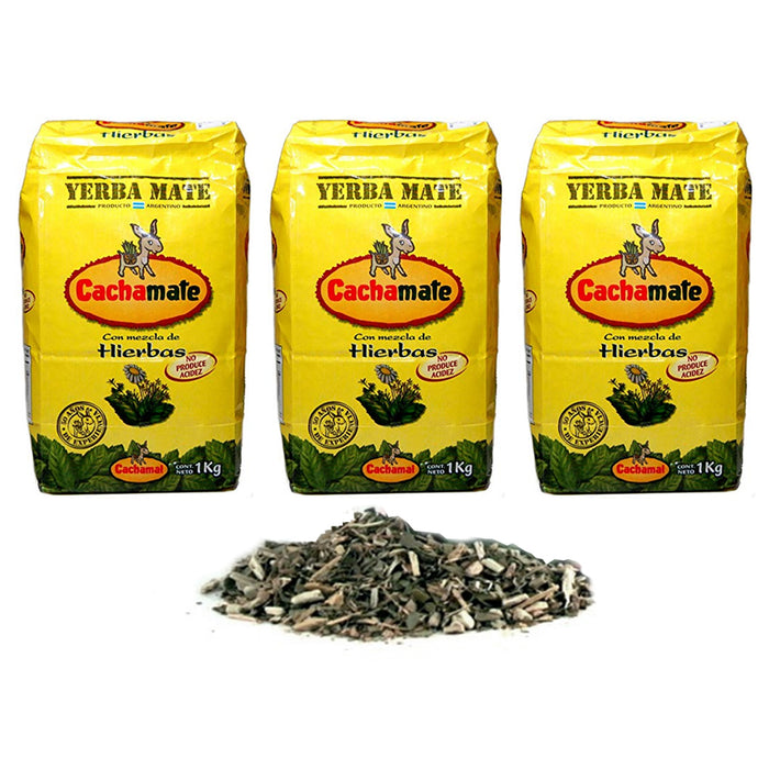 Yerba Mate Argentina Green Tea 3 Kg Natural Loose Leaf Herbal Drinking Cachamate