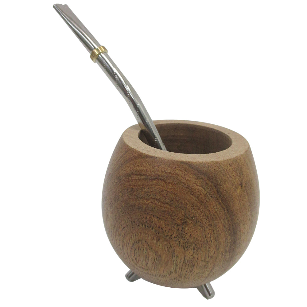 Yerba Mate Cup Made of Wood + Demountable Bombilla