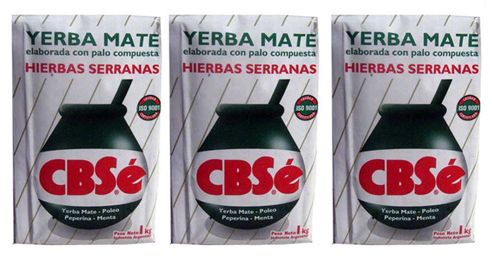 Yerba Mate CBSe x 3 KG Argentina Green Tea 6.6 lb Natural Herb Bag Slim Diet New